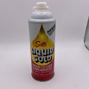 Scott's LIQUID GOLD Pourable Wood Cleaner & PRESERVATIVE Spray‎ Prop OLD 60% USA